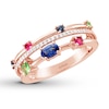 Thumbnail Image 0 of Le Vian Multi-Color Rainbow Ring 1/10 ct tw Diamonds 14K Strawberry Gold