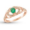 Thumbnail Image 0 of Le Vian Emerald Ring 1/3 ct tw Diamonds 14K Strawberry Gold