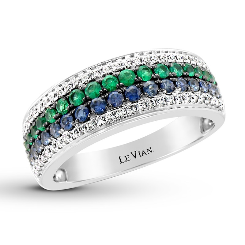 Main Image 1 of Le Vian Multi-Color Peacock Ring 1/5 ct tw Diamonds 14K Vanilla Gold