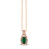 Le Vian Emerald Necklace 1/4 ct tw Diamonds 14K Strawberry Gold