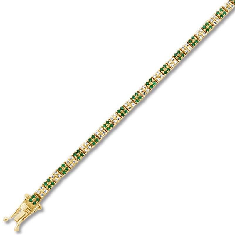 Le Vian Emerald Bracelet 1 carat tw Diamonds 14K Honey Gold