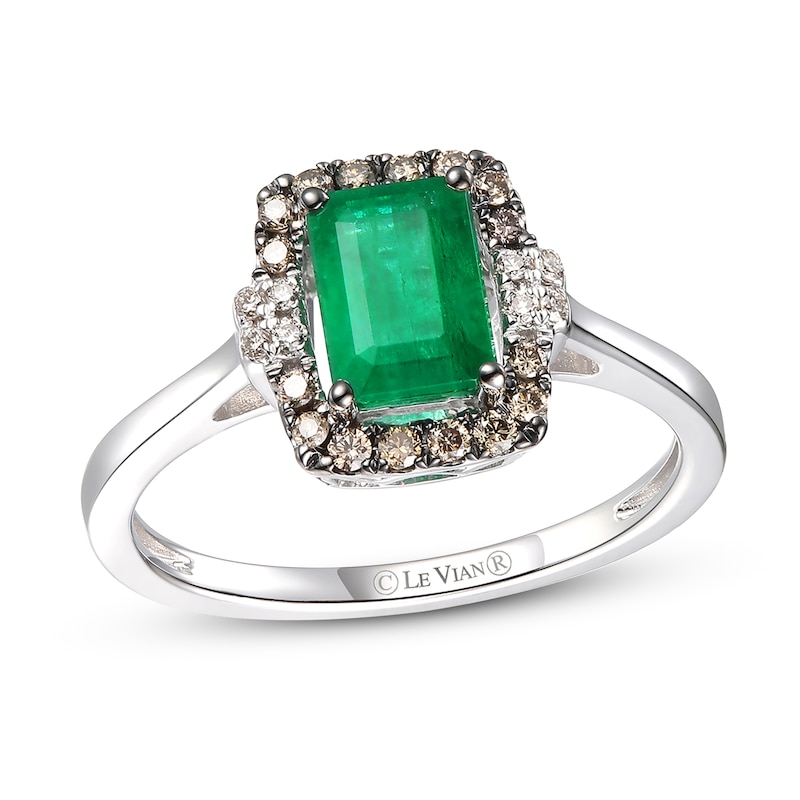 Le Vian Natural Emerald Ring 1/6 ct tw Diamonds 14K Vanilla Gold
