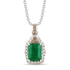 Thumbnail Image 0 of Le Vian Natural Emerald Necklace 1/4 ct tw Diamonds 14K Vanilla Gold