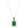 Le Vian Natural Emerald Necklace 1/4 ct tw Diamonds 14K Honey Gold
