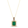 Thumbnail Image 1 of Le Vian Natural Emerald Necklace 1/4 ct tw Diamonds 14K Honey Gold