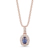 Thumbnail Image 0 of Le Vian Natural Sapphire Necklace 1/4 ct tw Diamonds 14K Strawberry Gold