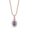 Thumbnail Image 1 of Le Vian Natural Sapphire Necklace 1/4 ct tw Diamonds 14K Strawberry Gold