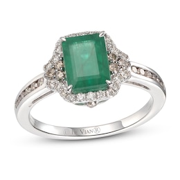 Le Vian Natural Emerald Ring 3/8 ct tw Diamonds 14K Vanilla Gold