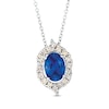 Thumbnail Image 0 of Le Vian Natural Sapphire Necklace 1/4 ct tw Diamonds 14K Vanilla Gold