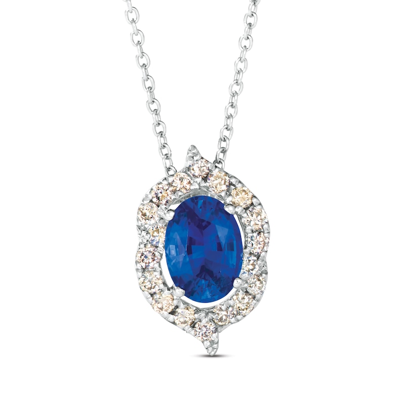 Le Vian Natural Sapphire Necklace 1/4 ct tw Diamonds 14K Vanilla Gold
