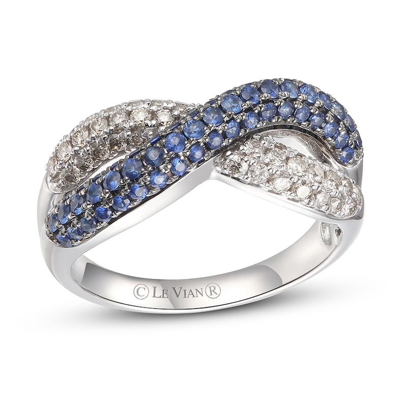 Main Image 1 of Le Vian Natural Sapphire Ring 1/3 ct tw Diamonds 14K Vanilla Gold