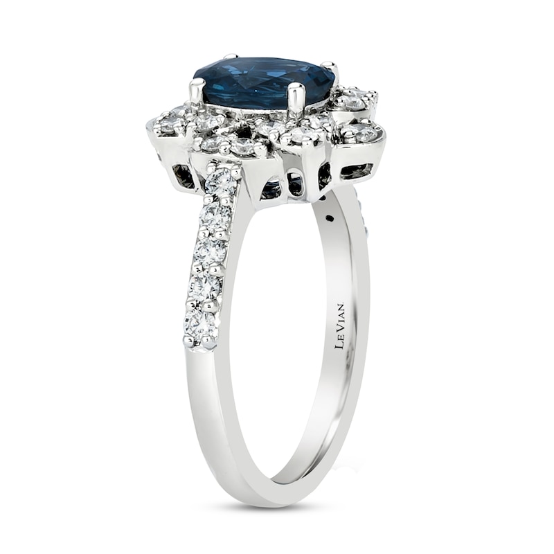 Main Image 2 of Le Vian Natural Sapphire Ring 5/8 ct tw Diamonds Platinum