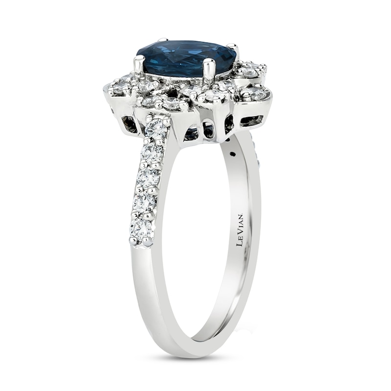 Le Vian Natural Sapphire Ring 5/8 ct tw Diamonds Platinum