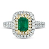 Thumbnail Image 4 of Le Vian Natural Emerald Ring 7/8 ct tw Diamonds Platinum/18K Honey Gold