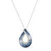 Thumbnail Image 0 of Le Vian Denim Ombre Sapphire Necklace 1/5 ct tw Diamonds 14K Vanilla Gold