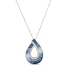 Thumbnail Image 1 of Le Vian Denim Ombre Sapphire Necklace 1/5 ct tw Diamonds 14K Vanilla Gold