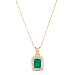 Le Vian Emerald Necklace 1/3 ct tw Diamonds 14K Honey Gold