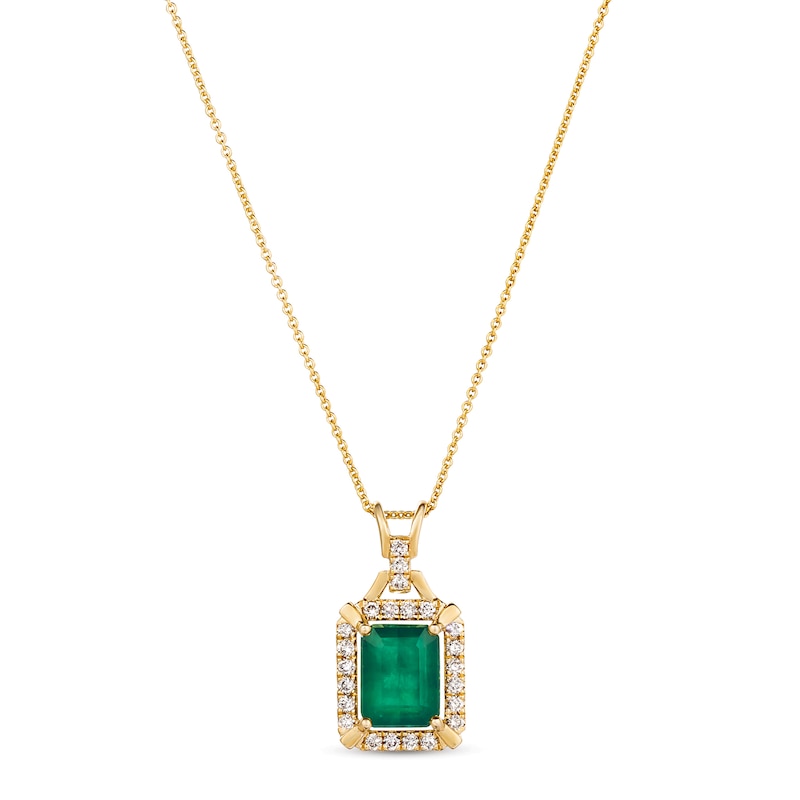 Main Image 1 of Le Vian Emerald Necklace 1/3 ct tw Diamonds 14K Honey Gold