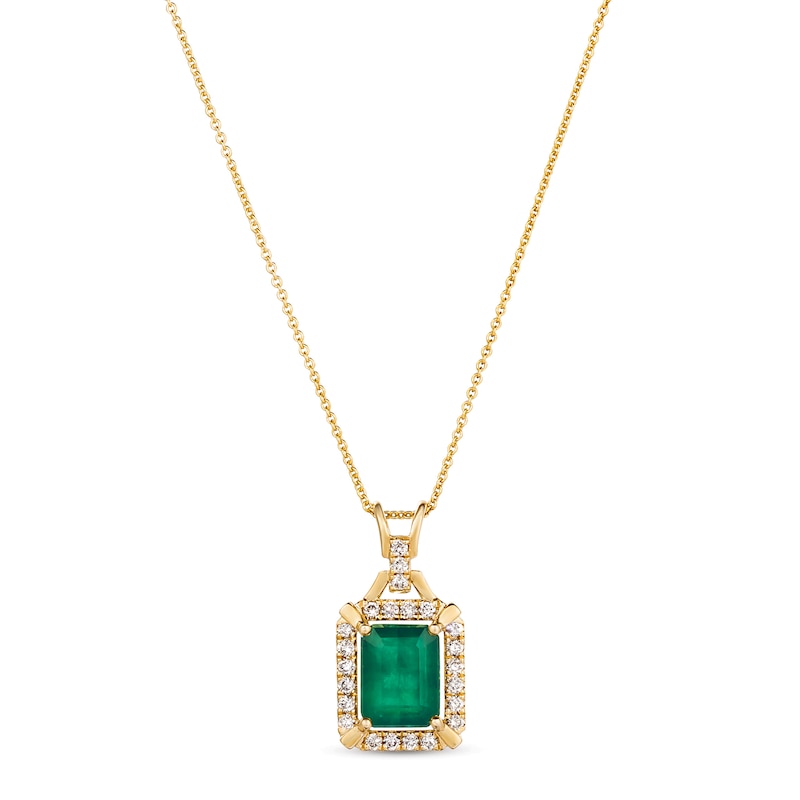 Le Vian Emerald Necklace 1/3 ct tw Diamonds 14K Honey Gold