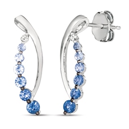 Le Vian Denim Ombre Sapphire Earrings 14K Vanilla Gold
