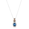 Le Vian Ceylon Sapphire Necklace 1/4 ct tw Diamonds 14K Vanilla Gold