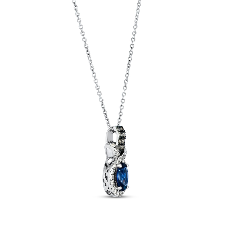 Le Vian Natural Ceylon Sapphire Necklace 1/4 ct tw Diamonds 14K Vanilla Gold