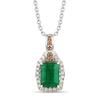 Thumbnail Image 1 of Le Vian Emerald Necklace 1/4 ct tw Diamonds 14K Vanilla Gold