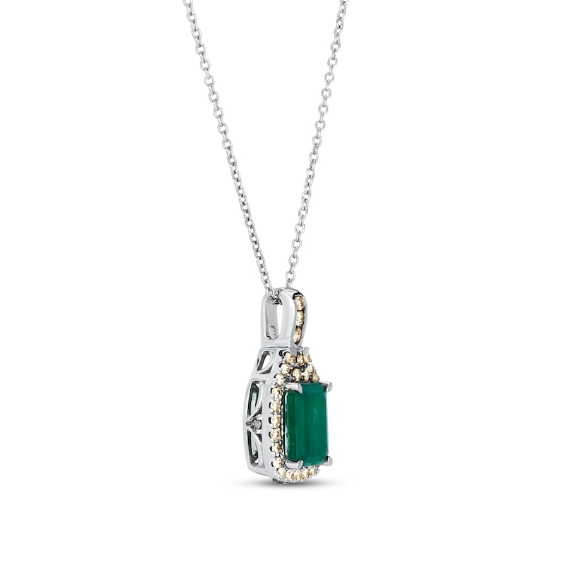 Main Image 2 of Le Vian Emerald Necklace 1/4 ct tw Diamonds 14K Vanilla Gold
