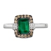 Thumbnail Image 2 of Le Vian Natural Emerald Ring 1/6 ct tw Diamonds 14K Vanilla Gold