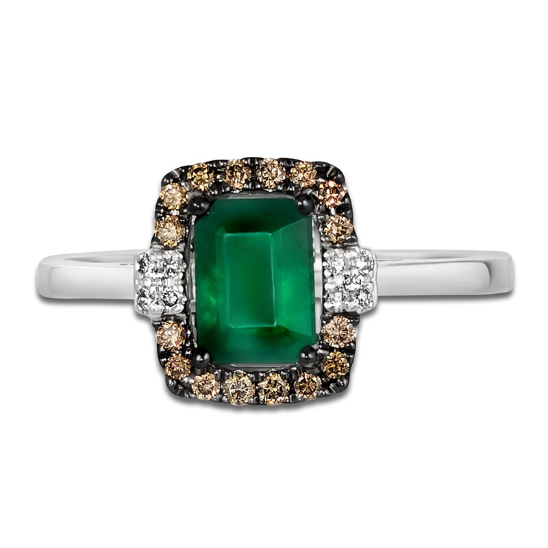 Le Vian Natural Emerald Ring 1/6 ct tw Diamonds 14K Vanilla Gold