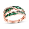 Le Vian Emerald Ring 1/5 ct tw Diamonds 14K Strawberry Gold