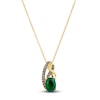 Thumbnail Image 1 of Le Vian Natural Emerald Necklace 1/8 ct tw Diamonds 14K Honey Gold
