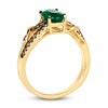 Thumbnail Image 2 of Le Vian Natural Emerald Ring 1/5 ct tw Diamonds 14K Honey Gold