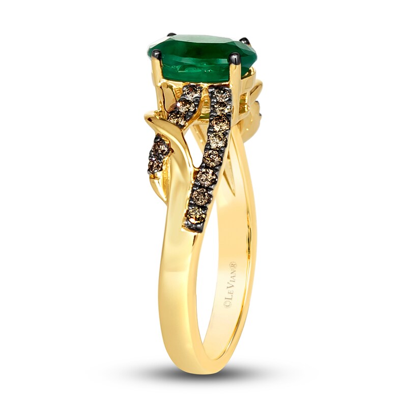 Le Vian Natural Emerald Ring 1/5 ct tw Diamonds 14K Honey Gold