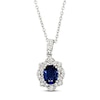 Le Vian Natural Sapphire Necklace 3/8 ct tw Diamonds Platinum
