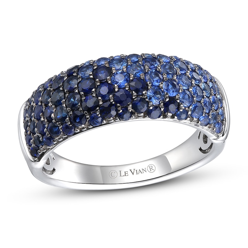 Main Image 1 of Le Vian Natural Blue Sapphire Ring 14K Vanilla Gold
