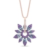 Thumbnail Image 1 of Le Vian Natural Sapphire/Amethyst Necklace 1/15 ct tw Diamonds 14K Strawberry Gold