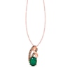 Thumbnail Image 1 of Le Vian Natural Emerald Necklace 1/8 ct tw Diamonds 14K Strawberry Gold