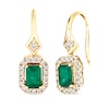 Thumbnail Image 1 of Le Vian Natural Emerald Earrings 1/3 ct tw Diamonds 14K Honey Gold