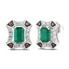 Thumbnail Image 1 of Le Vian Natural Emerald Stud Earrings 1/4 ct tw Diamonds 14K Vanilla Gold