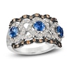 Thumbnail Image 1 of Le Vian Natural Blue Sapphire Ring 1/2 ct tw Diamonds 14K Vanilla Gold