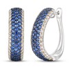 Thumbnail Image 1 of Le Vian Natural Blue Sapphire Earrings 7/8 ct tw Diamonds 14K Vanilla Gold