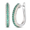 Thumbnail Image 0 of Le Vian Natural Emerald Hoop Earrings 7/8 ct tw Diamonds 14K Vanilla Gold