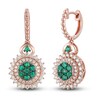 Thumbnail Image 0 of Le Vian Natural Emerald Earrings 7/8 ct tw Diamonds 14K Strawberry Gold