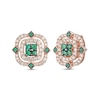 Thumbnail Image 0 of Le Vian Natural Emerald Earrings 7/8 ct tw Diamonds 14K Strawberry Gold