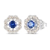Thumbnail Image 1 of Le Vian Natural Blue Sapphire Earrings 1/3 ct tw Diamonds 14K Vanilla Gold