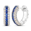 Thumbnail Image 1 of Le Vian Natural Blue Sapphire Hoop Earrings 1/2 ct tw Diamonds 14K Vanilla Gold