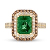 Thumbnail Image 1 of Le Vian Natural Emerald Ring 7/8 ct tw Diamonds 14K Honey Gold