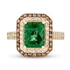 Thumbnail Image 2 of Le Vian Natural Emerald Ring 7/8 ct tw Diamonds 14K Honey Gold