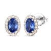 Thumbnail Image 0 of Le Vian Natural Blue Sapphire Stud Earrings 1/3 ct tw Diamonds 14K Vanilla Gold